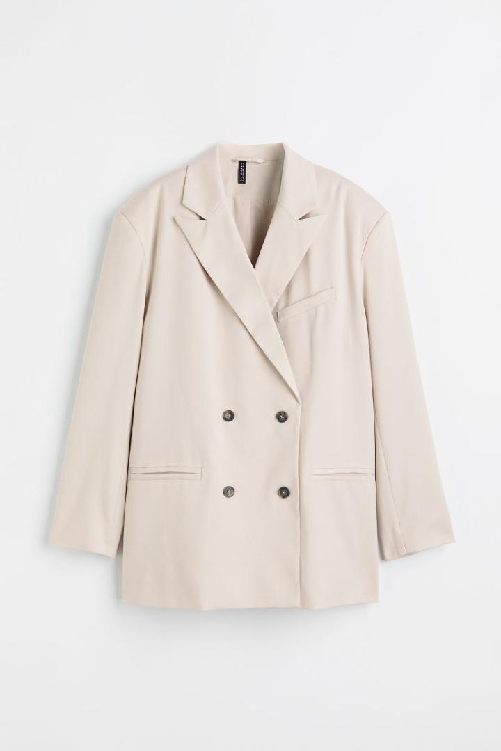 H & M - Oversized Jacket - Beige