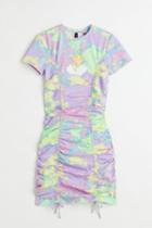H & M - Patterned Printed Dress - Purple