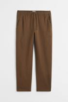 H & M - Relaxed Fit Twill Pull-on Pants - Green