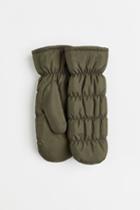 H & M - Padded Mittens - Green