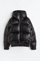 H & M - Detachable-sleeve Down Ski Jacket - Black