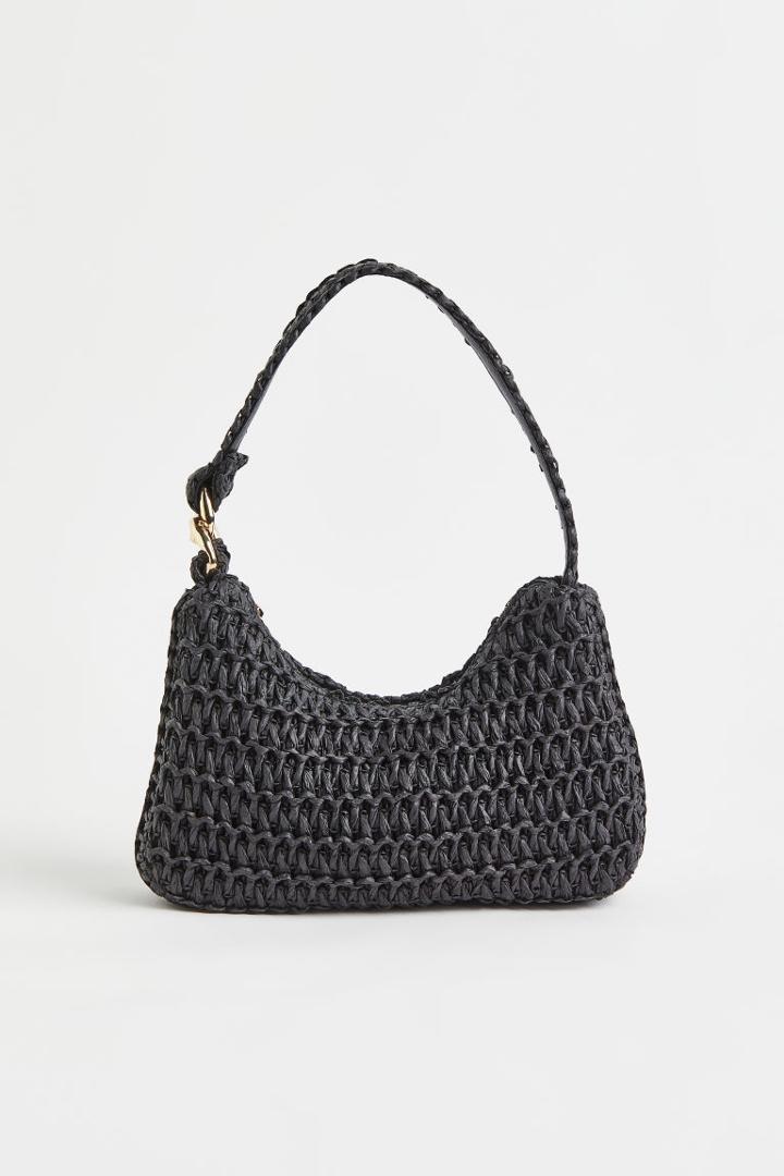 H & M - Straw Shoulder Bag - Black