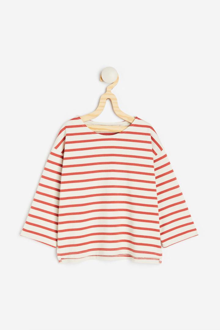 H & M - Oversized Long-sleeved Shirt - Orange