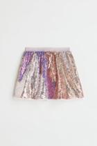 H & M - Sequined Skirt - Orange