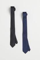 H & M - 2-pack Ties - Black