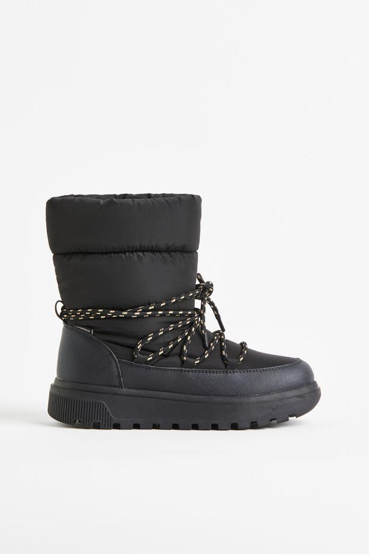 H & M - Waterproof Padded Boots - Black