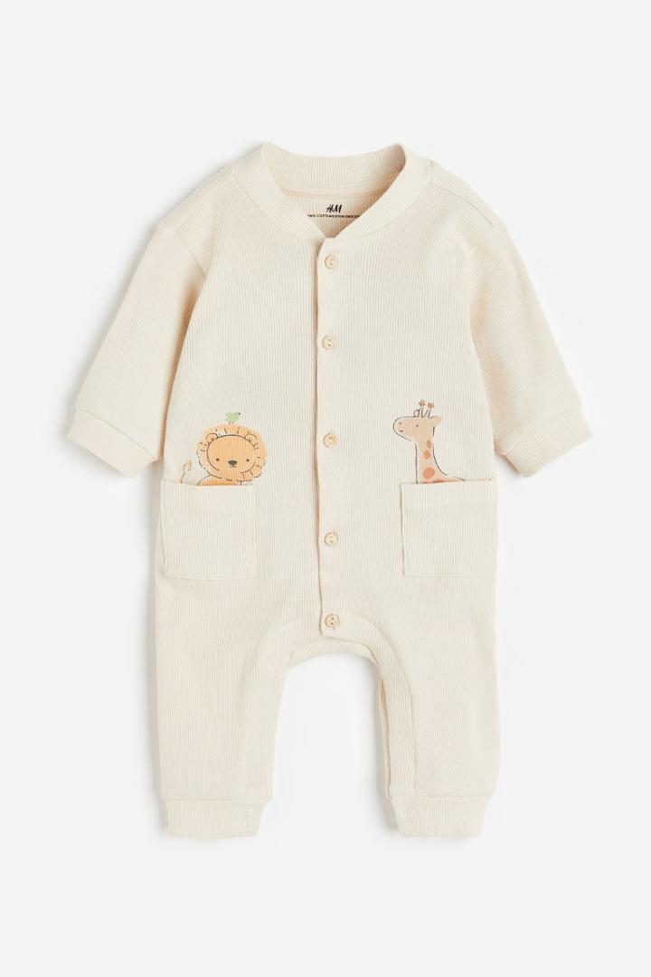 H & M - Jersey Jumpsuit - Beige