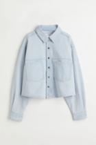 H & M - Crop Denim Overshirt - Blue