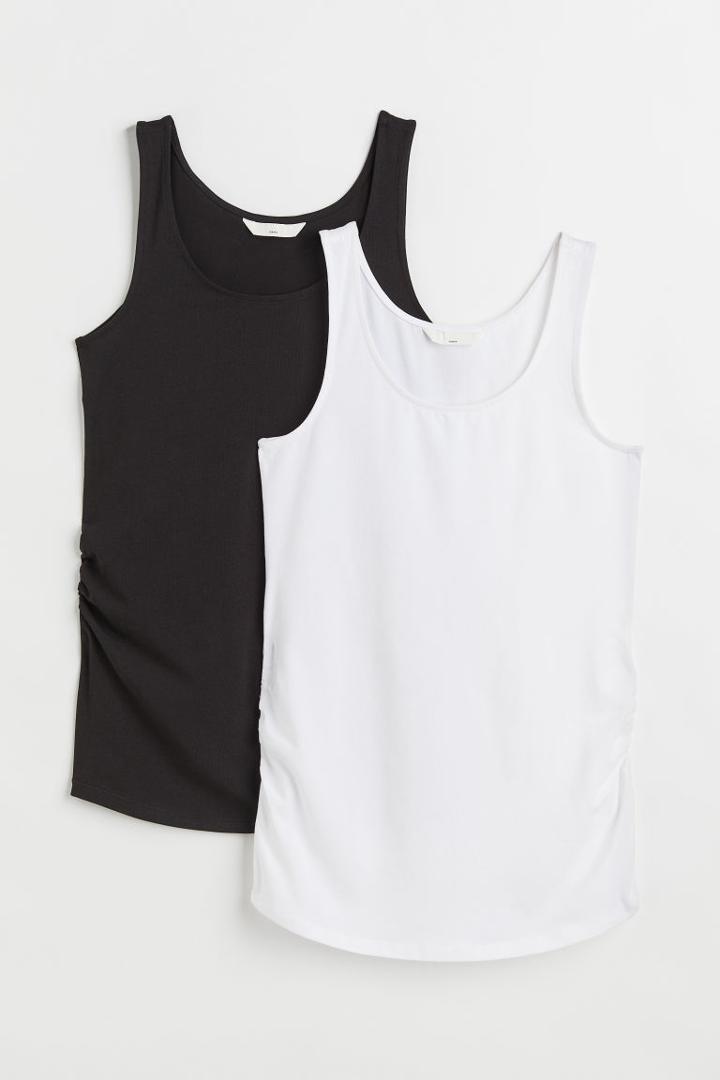 H & M - Mama 2-pack Cotton Tank Tops - White