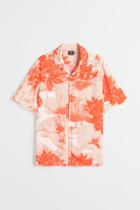 H & M - Patterned Resort Shirt - Orange