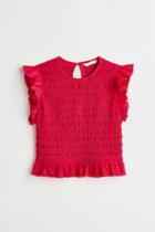 H & M - Smocked Top - Pink