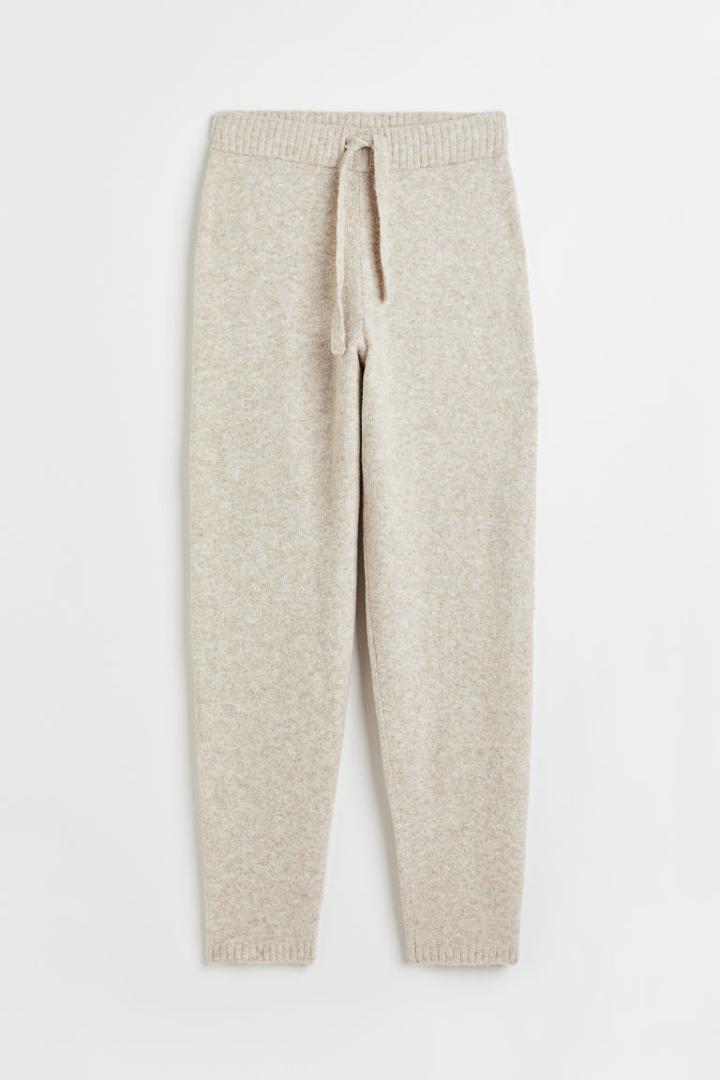 H & M - Fine-knit Joggers - Beige