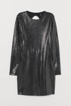 H & M - Shimmery Fitted Dress - Black