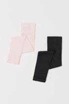 H & M - 2-pack Dance Leggings - Pink