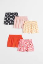 H & M - 5-pack Jersey Shorts - Pink
