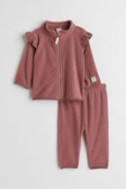 H & M - 2-piece Fleece Set - Pink