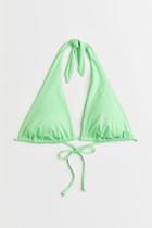 H & M - Padded Triangle Bikini Top - Green