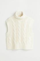 H & M - Turtleneck Sweater Vest - White