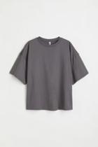 H & M - Boxy T-shirt - Gray