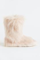 H & M - Warm-lined Fluffy Boots - White