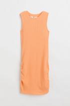 H & M - Ribbed Jersey Dress - Orange