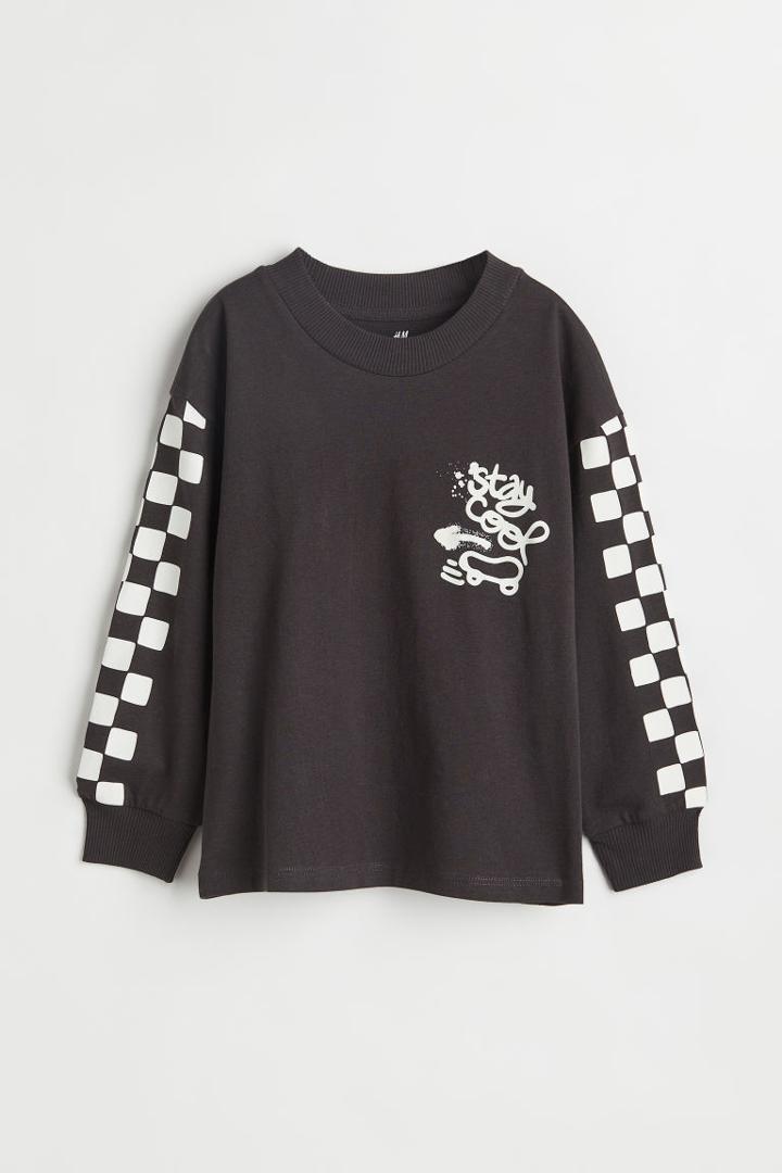 H & M - Cotton Jersey Shirt - Black