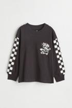 H & M - Cotton Jersey Shirt - Black