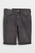 H & M - Freefit Slim Denim Shorts - Black