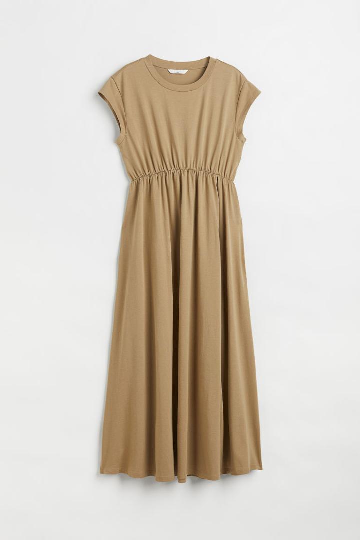 H & M - Mama Calf-length Jersey Dress - Green