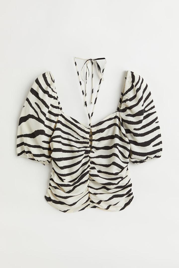 H & M - Crop Blouse - Black