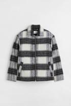 H & M - Felted Wool-blend Shirt Jacket - Black