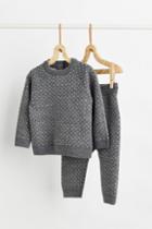 H & M - Wool Sweater And Pants - Gray