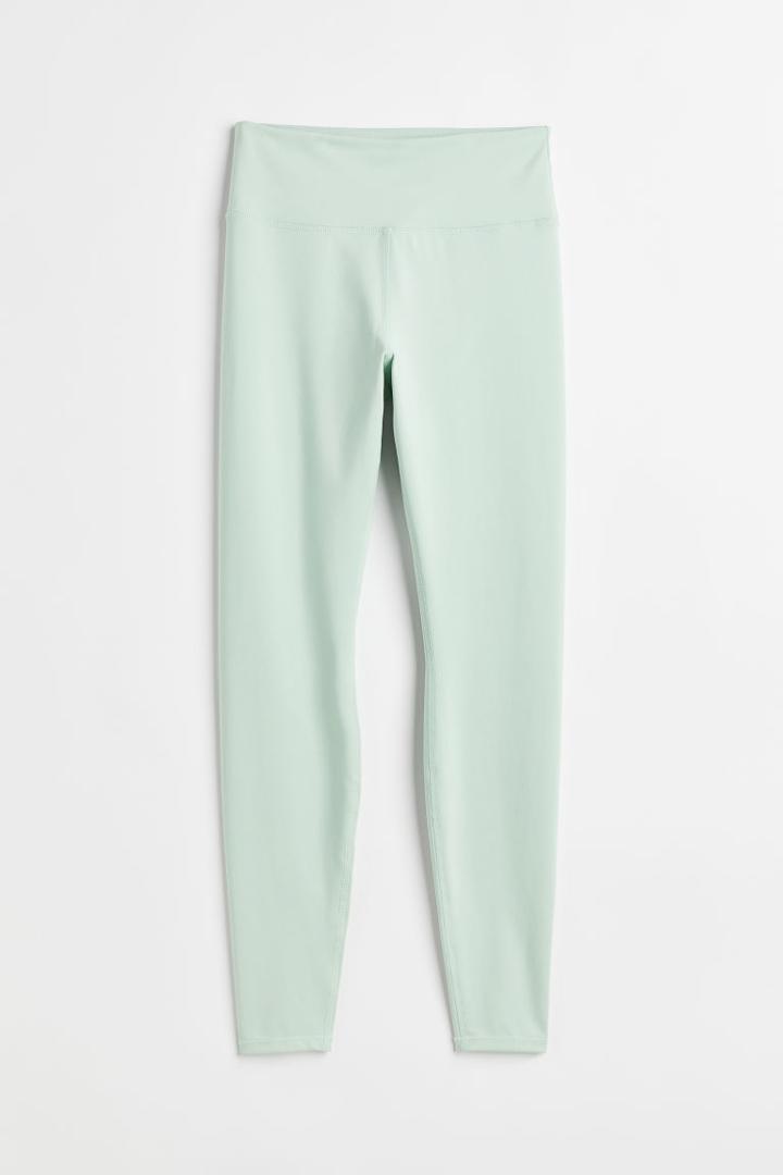 H & M - High Waist Sports Leggings - Green