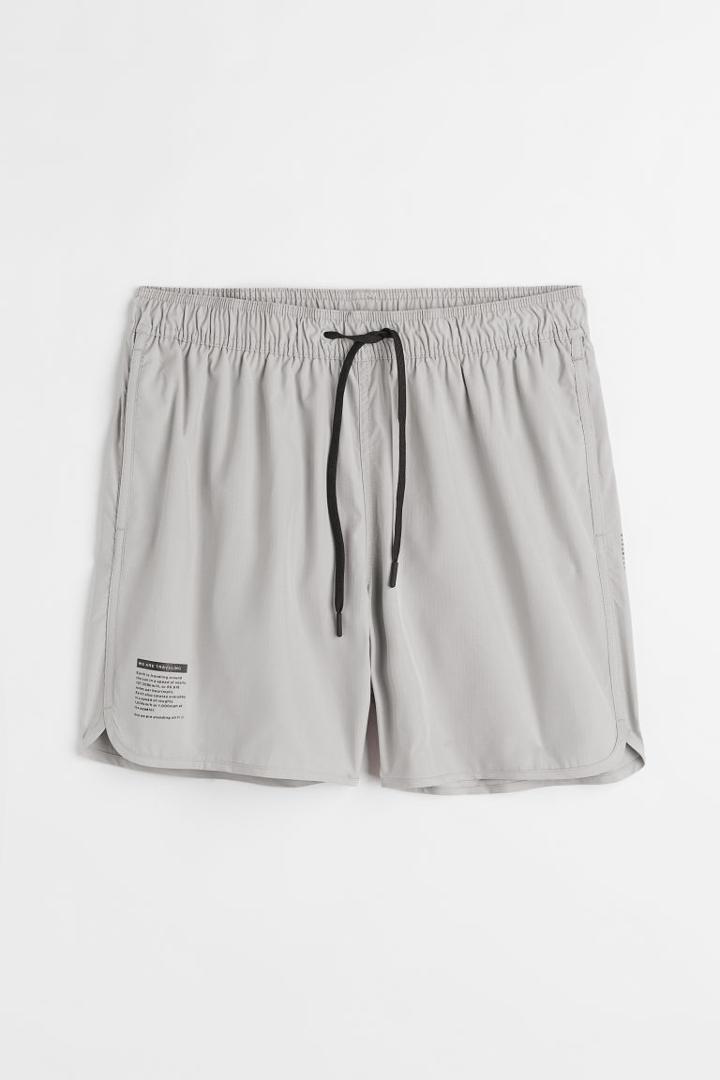 H & M - Printed Swim Shorts - Gray