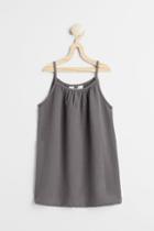 H & M - Double-weave Cotton Dress - Gray