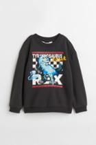 H & M - Flip-sequin Sweatshirt - Black