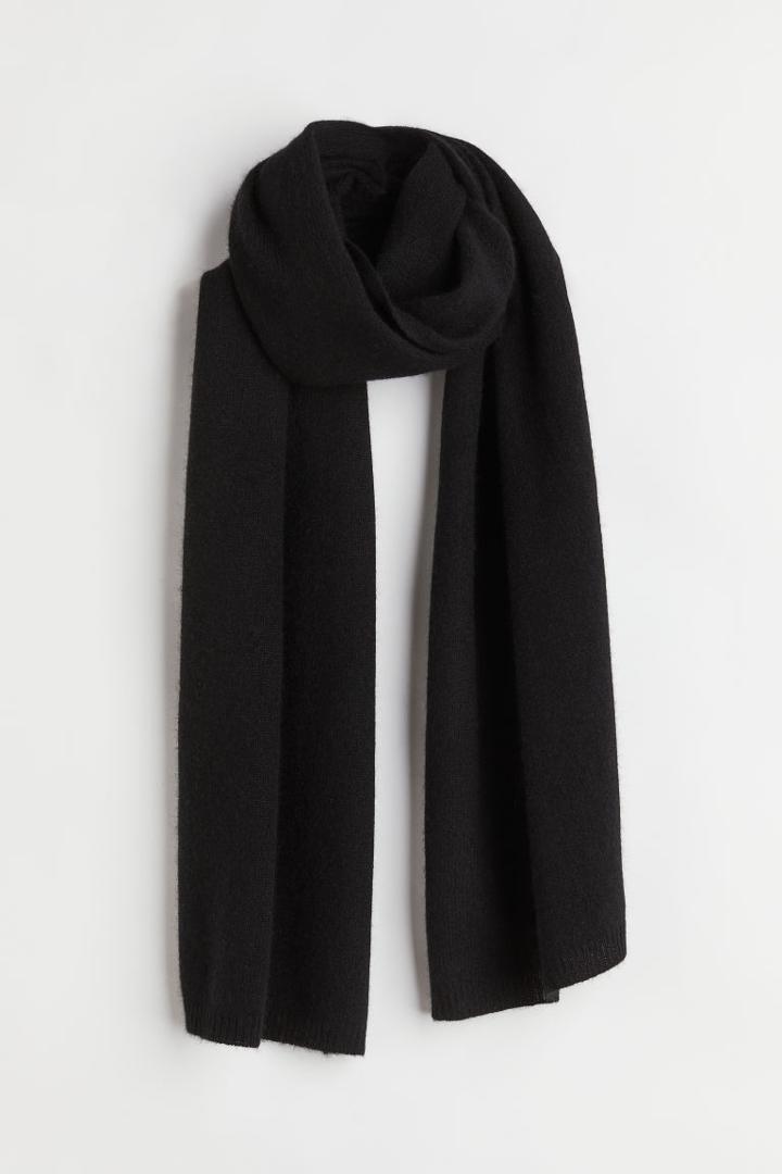 H & M - Cashmere-blend Scarf - Black
