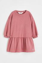 H & M - Oversized Sweatshirt Dress - Pink