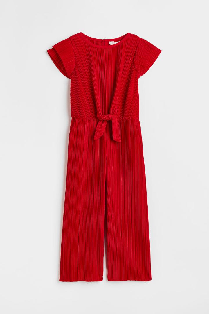 H & M - Pleated Jumpsuit - Red