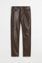 H & M - Slim Fit Pants - Brown