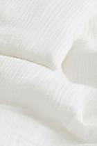 H & M - Crib Duvet Muslin Cover Set - White