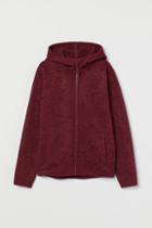 H & M - Hooded Fleece Jacket - Red