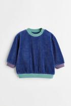 H & M - Velour Sweatshirt - Blue