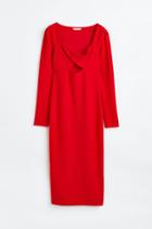 H & M - Cut-out Bodycon Dress - Red
