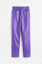 H & M - 90s Straight Pants - Purple