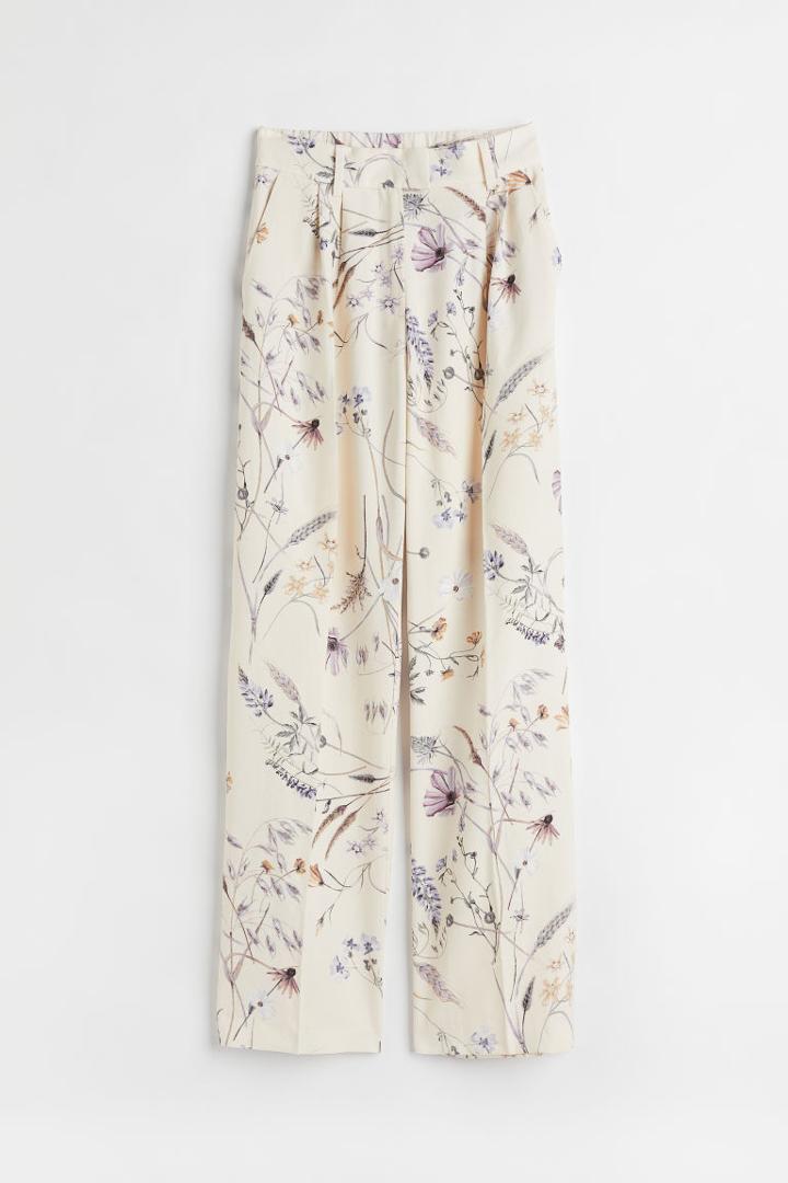 H & M - High-waist Dress Pants - Beige