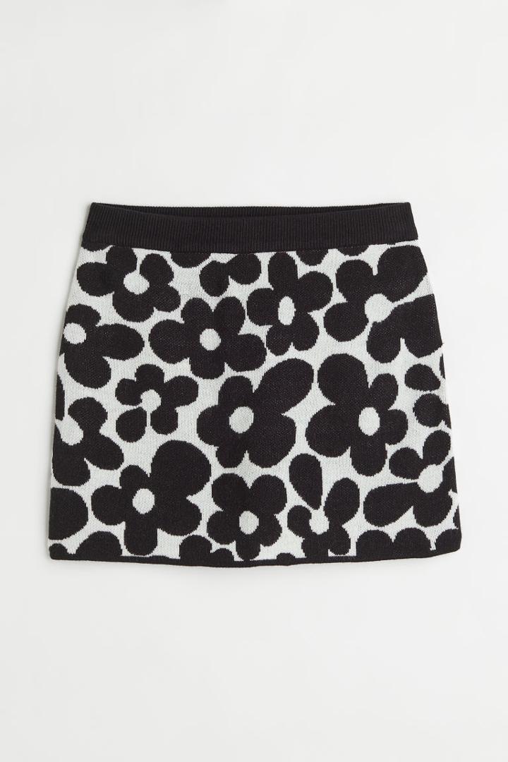 H & M - Knit Skirt - Black