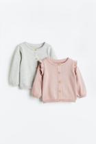 H & M - 2-pack Cotton Cardigans - Pink