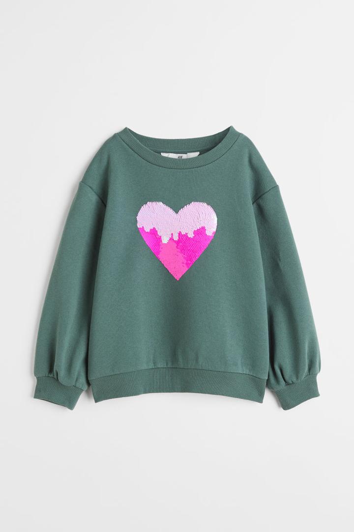 H & M - Oversized Sweatshirt - Green