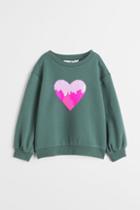 H & M - Oversized Sweatshirt - Green
